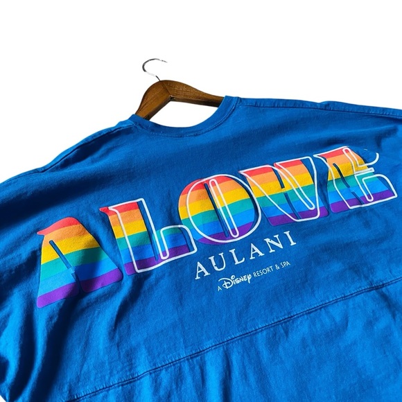 Aulani Disney aloha love spirit jersey pride collection long sleeve t shirt blue - Picture 6 of 8